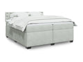 Domopure bed base and mattress, light grey, 200x200cm, velvet, TSEP09927