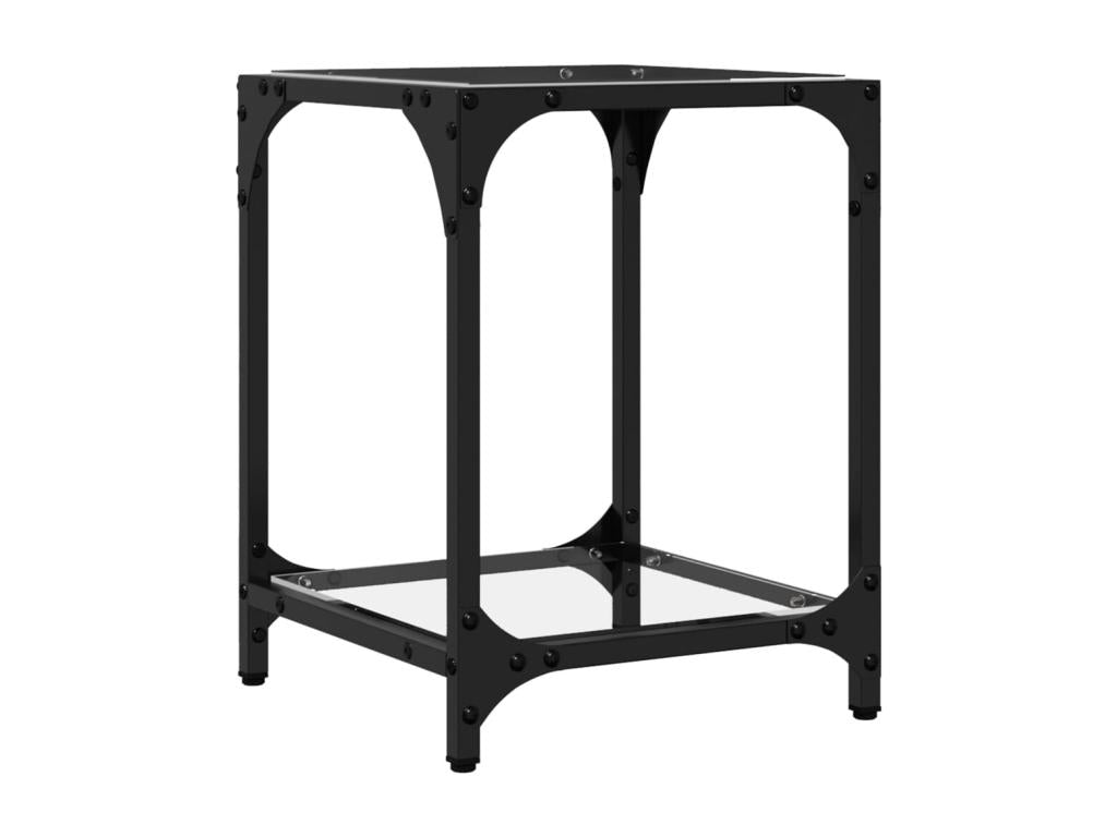 Coffee tables with transparent glass tops, 2 pieces, steel CJPP57071