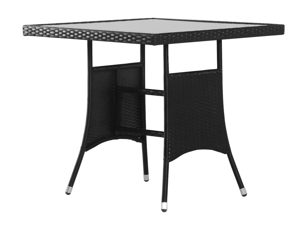 Chicyla Premium - Black Garden Table 80x80x74 cm Woven Resin IDDL30091