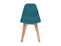 Dining chairs, set of 6, turquoise plastic, KTZT63530