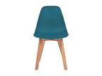 Dining chairs, set of 6, turquoise plastic, KTZT63530