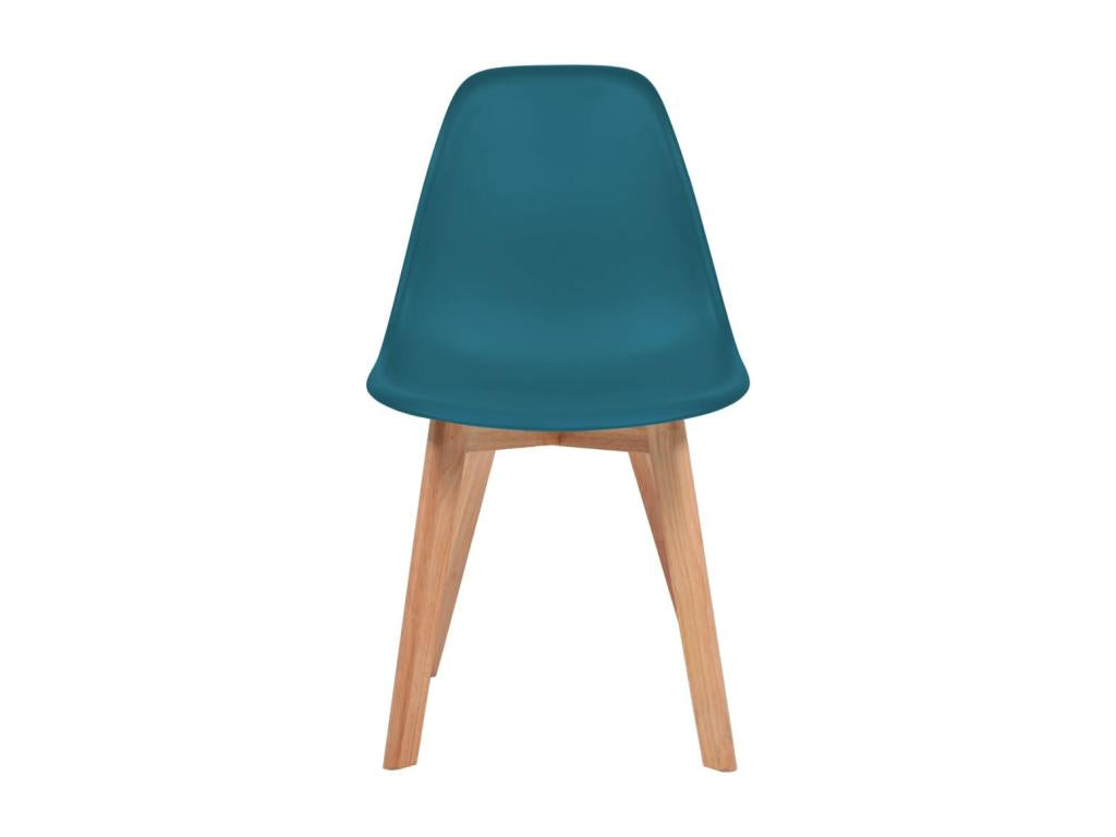 Dining chairs, set of 6, turquoise plastic, KTZT63530