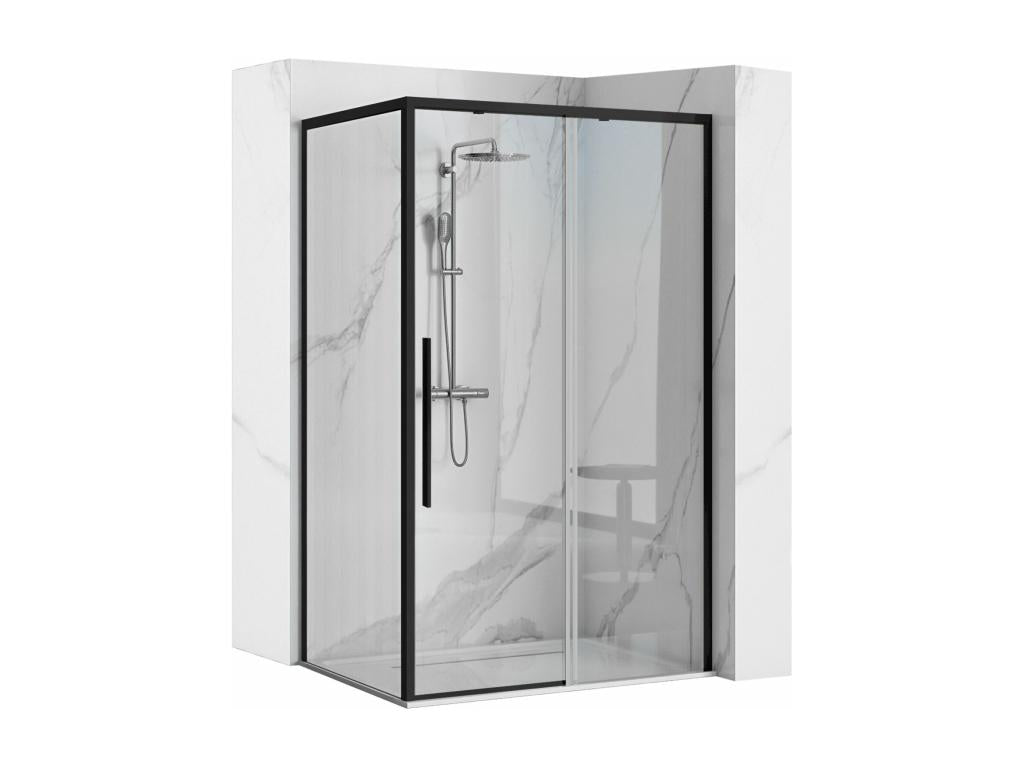 Domopure Solar Shower Cabin 80x100 Black BLOJ79884