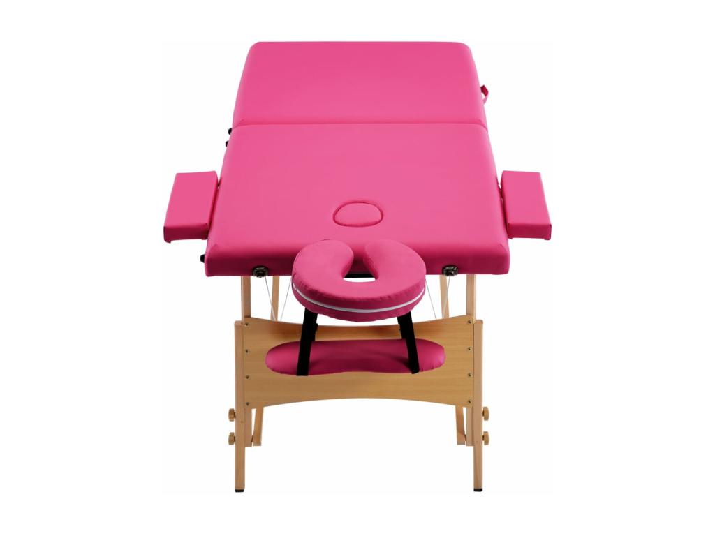 Folding wooden massage table, brown, 191x70x59 cm, 02 0001817 QRNR08726