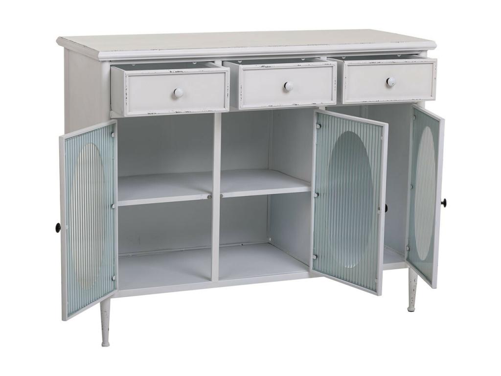 White metal sideboard 100x40x80h LAZD00233