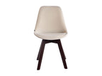 Set of 4 dining chairs - Velvet / Wood - Cream - Chicyla V2 PIUJ99844