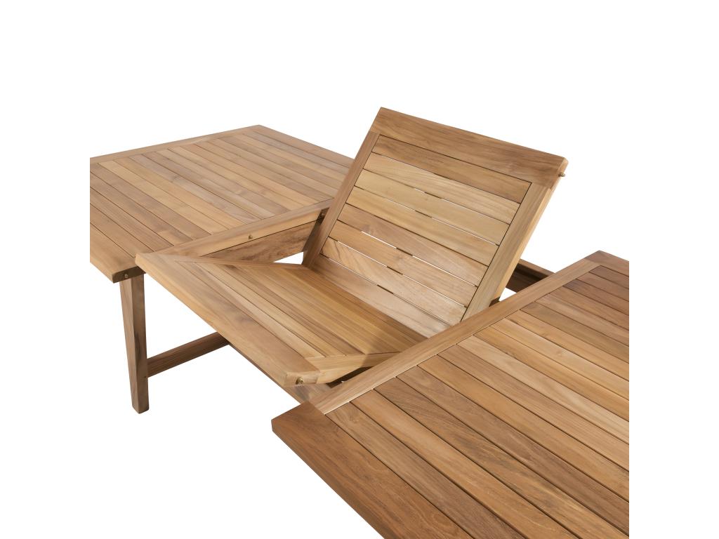 Chicyla - Garden table for 8/10 people - rectangular Chicyla extendable 180/240x100x75 cm in teak wood MTUX47643