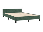 Bed frame with headboard, dark green, 120x200 cm, velvet, JWCY67972