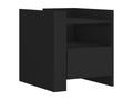 Domopure Premium - Black bedside table 45x50x50 cm engineered wood WVUL28958
