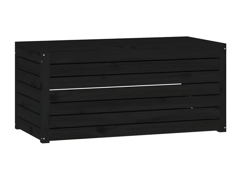 Black garden box 101x50.5x46.5 cm solid pine wood VEQO94819