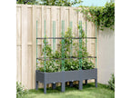 Planter with grey trellis 120x40x142.5 cm PP MBEC24812