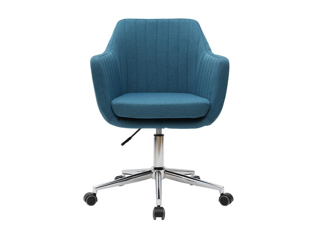 Chicyla office chair in duck blue fabric and chrome steel Chicyla NJRN82434