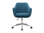 Chicyla office chair in duck blue fabric and chrome steel Chicyla NJRN82434