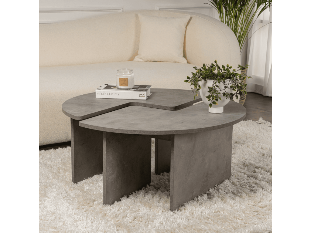 Set of 2 coffee tables L90 cm - Chicyla GZFT92550