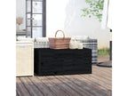 Black garden box 101x50.5x46.5 cm solid pine wood VEQO94819