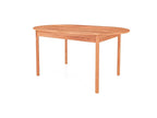 Domopure - Oval table with extension in natural oiled beech heartwood 80x140 HJEO73551