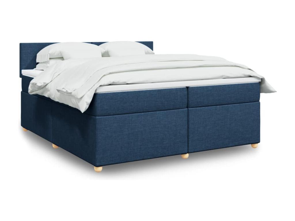 Domopure bed base with mattress, blue, 200x200 cm, fabric OCZB95579