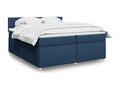 Domopure bed base with mattress, blue, 200x200 cm, fabric OCZB95579