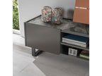 Domopure - TV stand 140x40 x H 45 cm in dark grey ceramic DRNV45833