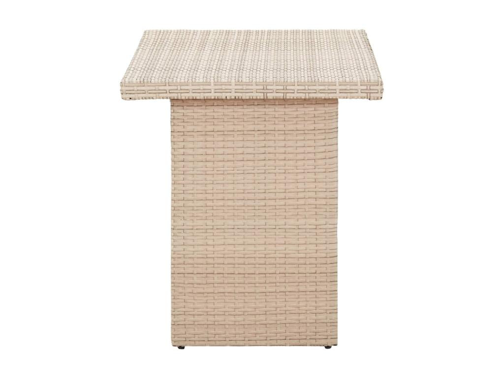 Chicyla Premium - Beige Garden Table 110x60x74 cm Woven Resin EKJA74525