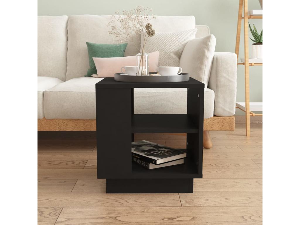 Coffee table, black, 40x40x43 cm, engineered wood, XCHP60513