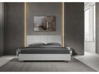 Domopure storage bed, 200x200 cm, white faux leather, Domopure CIXJ32568