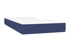Upholstered bed base with mattress, blue, 200x200 cm, fabric YTED73583