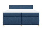Domopure bed base with mattress, blue, 200x200 cm, fabric OCZB95579