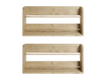 Chicyla YZMH62662 Wooden Wall-Mounted Shoe Rack, 2 Units, Natural Finish