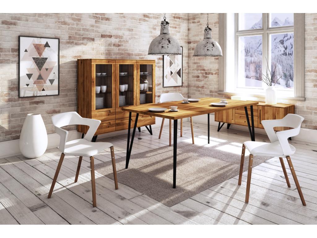 Domopure - Dining table 80x100 in natural oiled wild oak ARUL78398