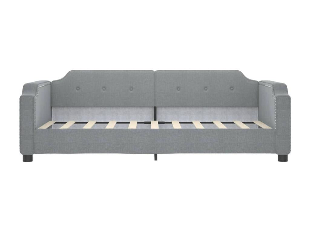 Light gray daybed 90x190 cm fabric SSZC20246