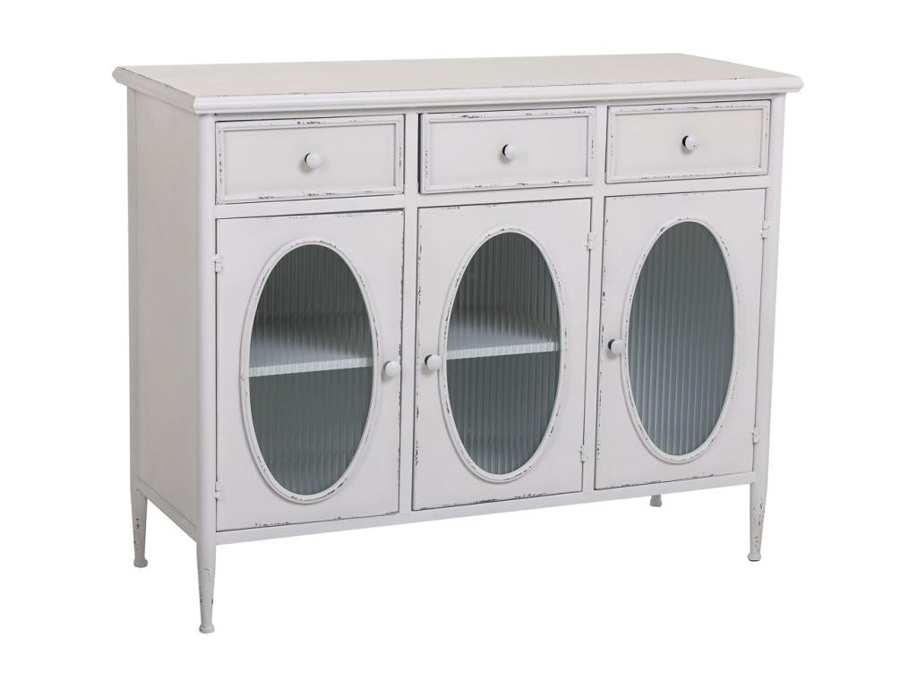 White metal sideboard 100x40x80h LAZD00233