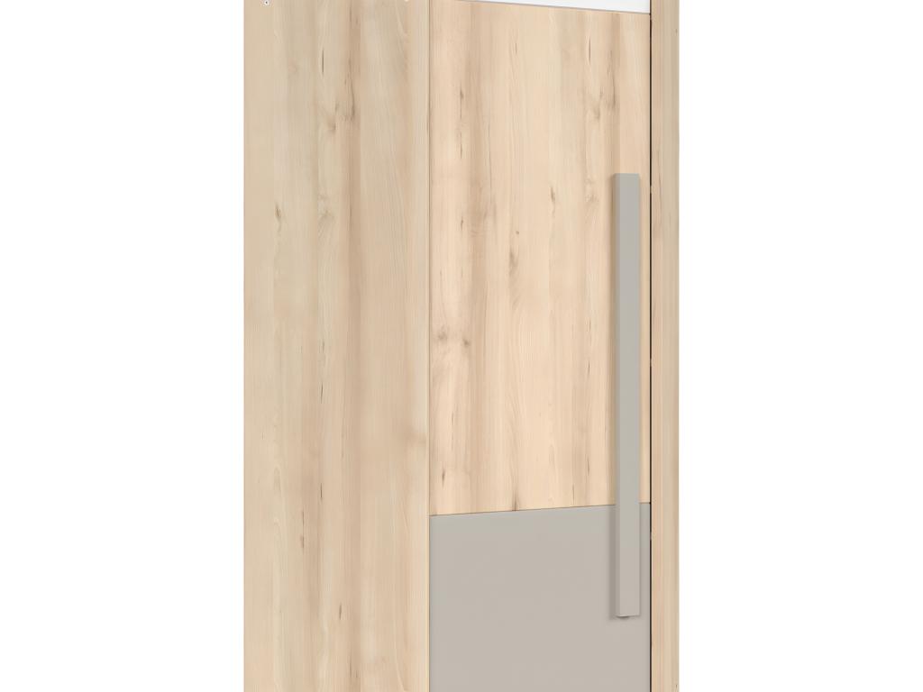 Chicyla Corner Wardrobe with 1 Door, Grey and White Wood EAEU06501