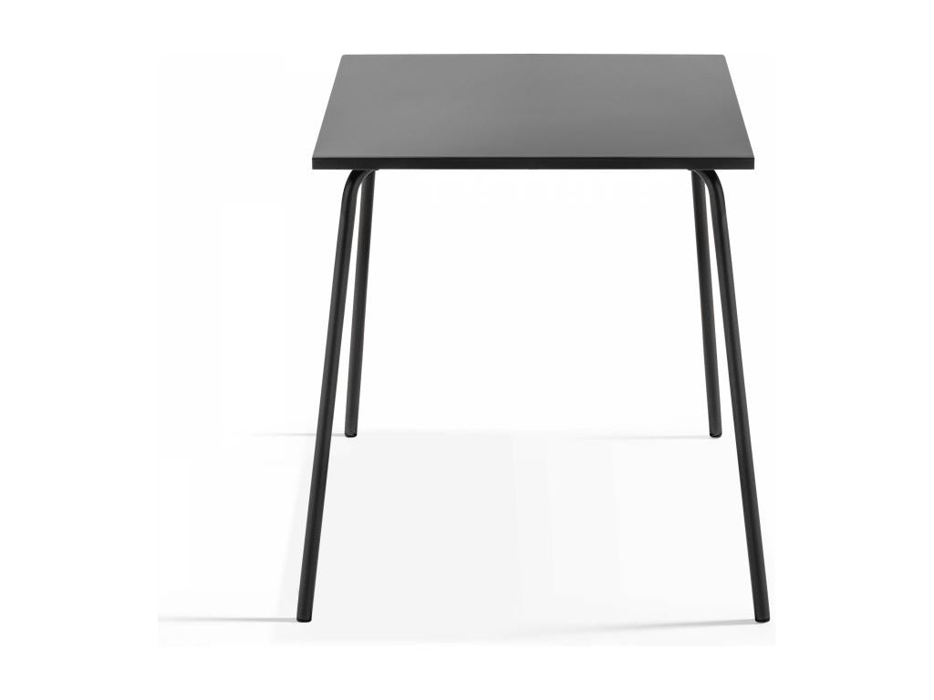 Square garden table in anthracite metal - Domopure WNVU26128