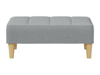 2-seater sofa bed with footrest, light grey fabric EIRE35639