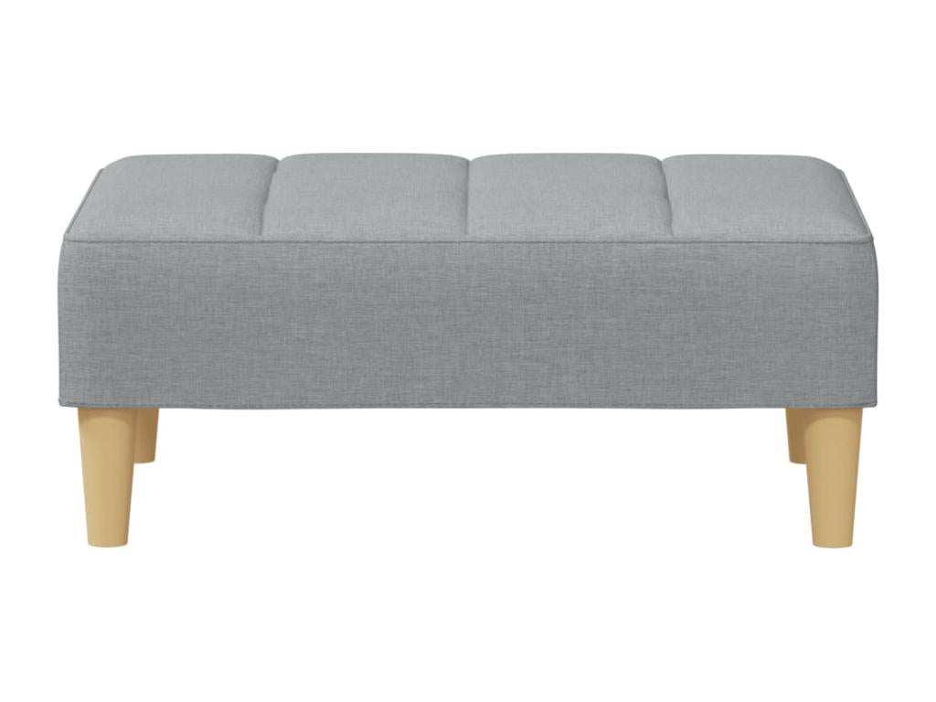 2-seater sofa bed with footrest, light grey fabric EIRE35639