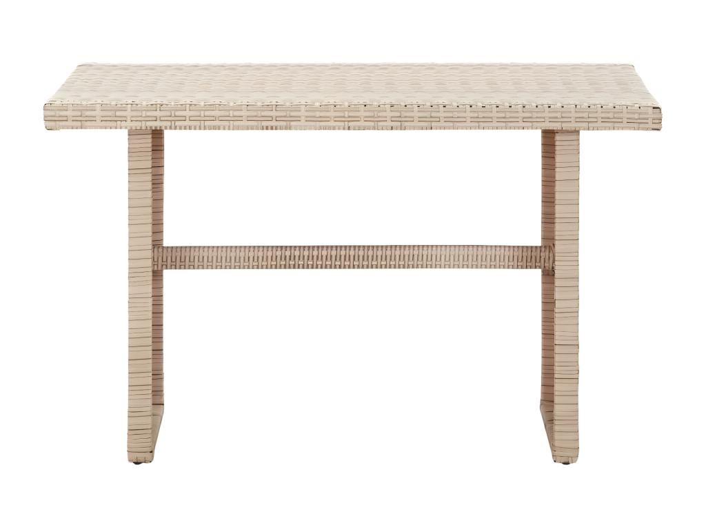 Chicyla Premium - Beige Garden Table 110x60x74 cm Woven Resin EKJA74525