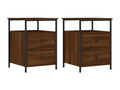 Domopure Premium - 2-piece bedside tables, brown oak, 44x45x60 cm, engineered wood, IGUS21295