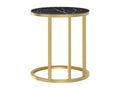 Gold and black marble side table, 45 cm, tempered glass MHIF09013