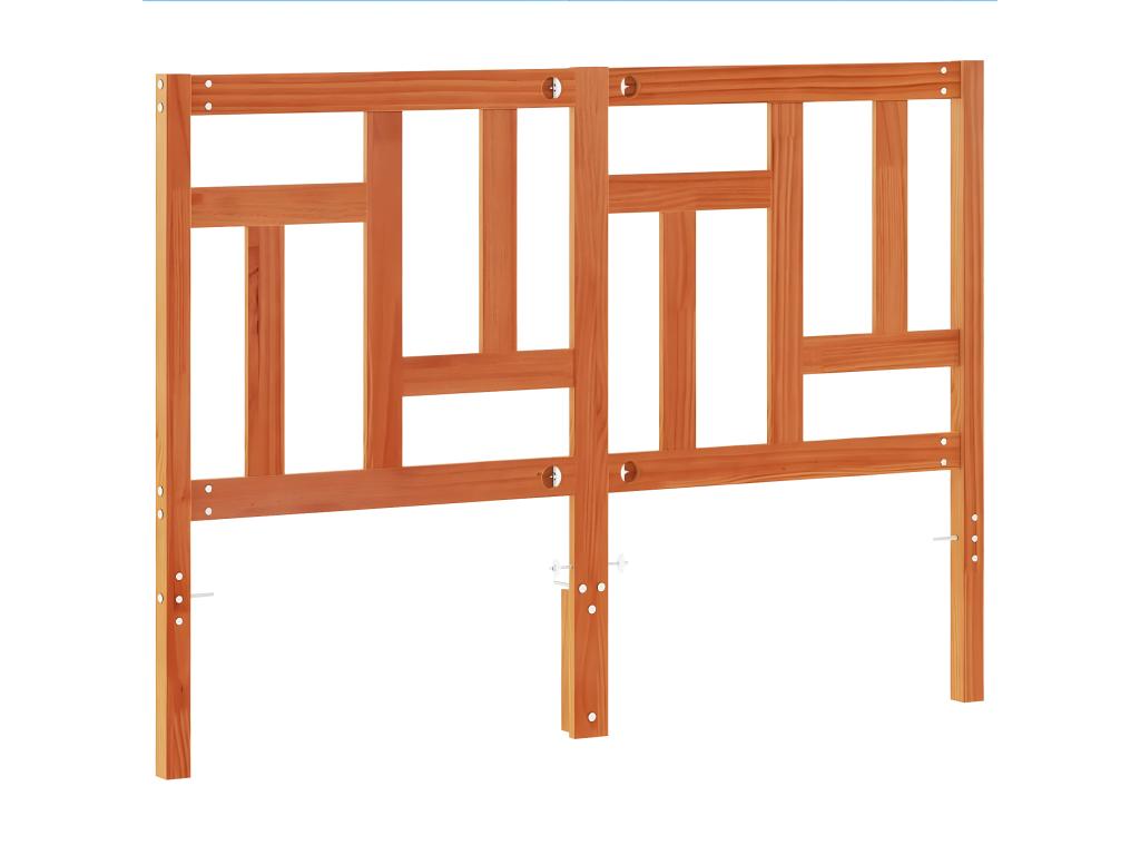 Brown waxed headboard, 135 cm, solid pine wood, TWXX07952