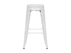 Bar stool with white metal base, 43x43x77 cm, 10 0004868 GJAF22321