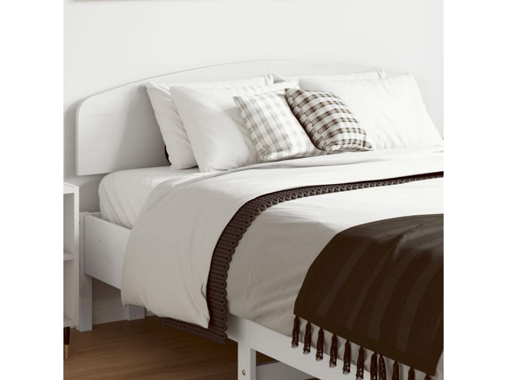 White headboard 135 cm solid pine wood DSSI67416