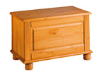 Children's storage chest with hinged door in solid pine, Honey color - W- 70 x D- 39 x H- 46 cm HCDC36390