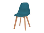 Dining chairs, set of 6, turquoise plastic, KTZT63530