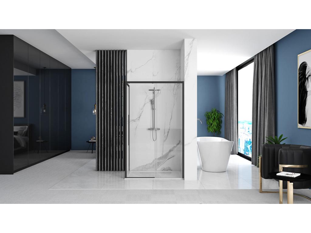 Domopure Solar Shower Cabin 80x100 Black BLOJ79884