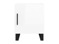 Bedside tables, 2 pcs, glossy white, 40x40x50 cm, UHZO60422