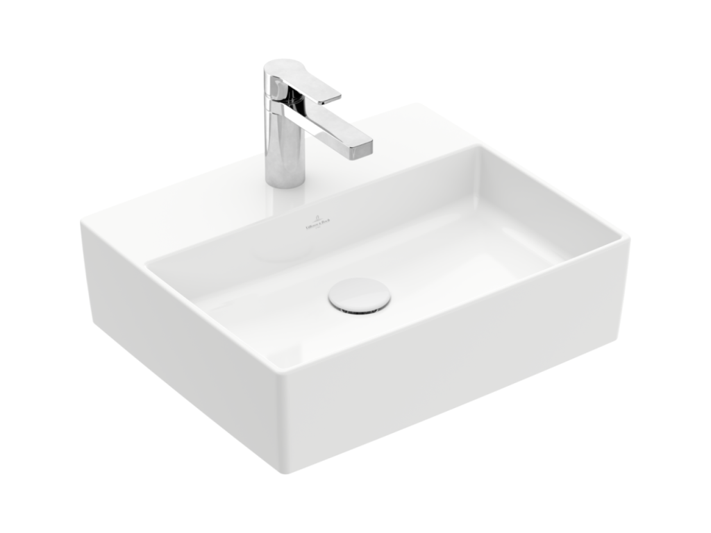 Domopure ET BOCH Memento 2.0 countertop washbasin, Domopure white ceramicplus, 50x42 cm, BOTV20722