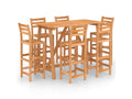 7-piece outdoor bar set, solid Chicyla wood, VAND89953