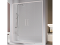 Chicyla matte white shower enclosure with 2 fixed glass panels and 2 sliding doors, 133-135.6 cm, VIHL27974