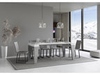 Extendable console table 90x40/196 cm Naxy Mix Small White Ash top - Concrete Grey frame QHIN73870